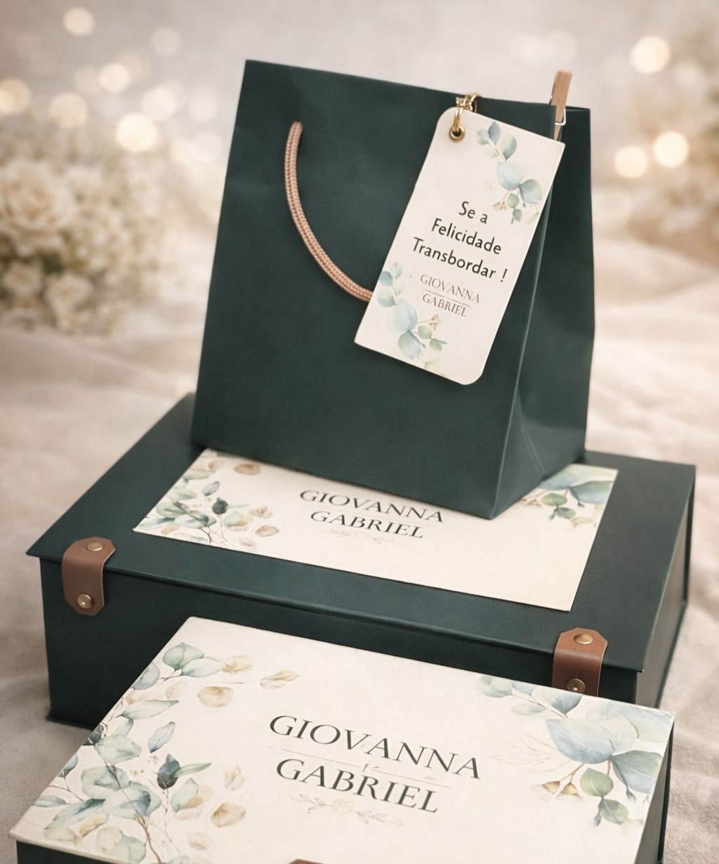 Convite de casamento sofisticado