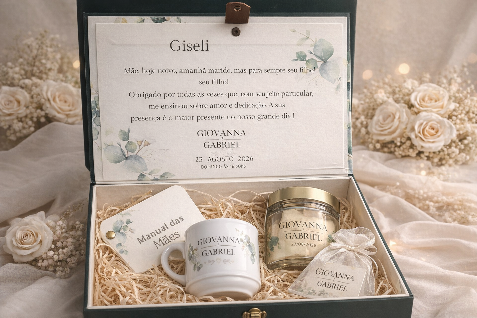 Papelaria de casamento elegante